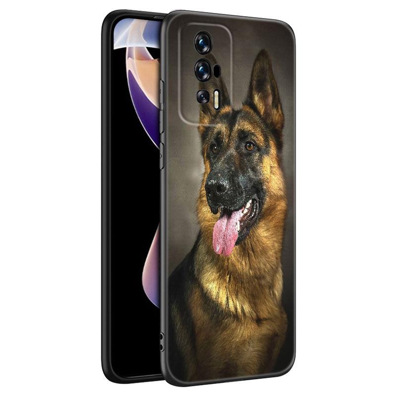 German Shepherd Dog Black Phone Case For Xiaomi Redmi 7A 8A 9A 10A 11A 9C 10C 12C 13C 11 Prime A1 A2 Plus 12 4G Note 9T 12R
