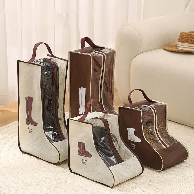 1Pc Dustproof Pocket Short Boots Household Shoes Storage Bag Moistureproof Container Transparent