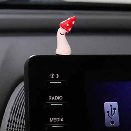 7 шт. грибовидный автомобильный приборный щиток, зеркало заднего вида, фигурка гриба, украшение для автомобиля, милые аксессуары для салона автомобиля