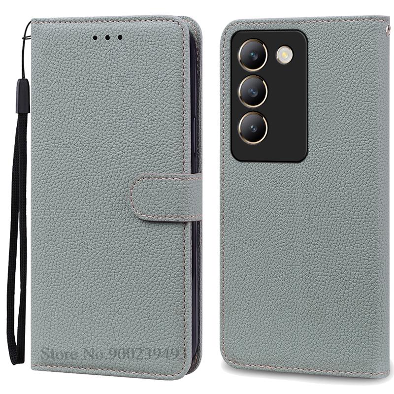Для Vivo V40 SE 5G кожаный чехол-книжка-кошелек для Vivo V40 Se чехол мягкий силиконовый чехол для Vivo V40se чехол для телефона Fundas