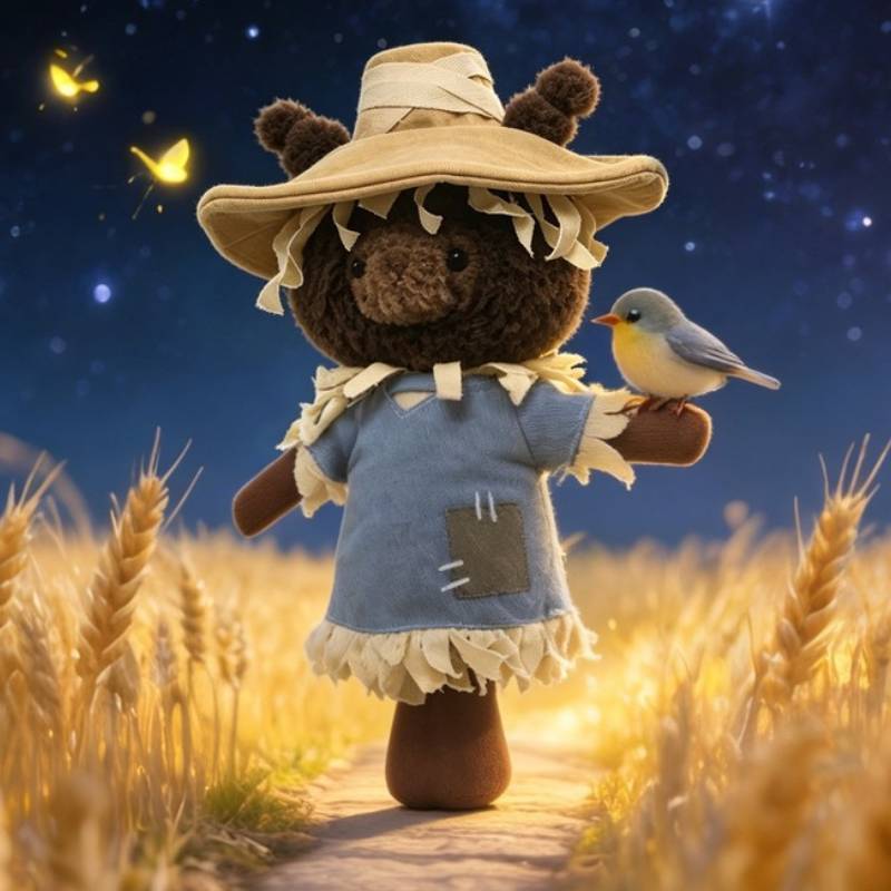 Assorted Farm Style Short Plush Stuffed Toy Bear Deer Sheep Cow Squirrel Kids Companion Doll