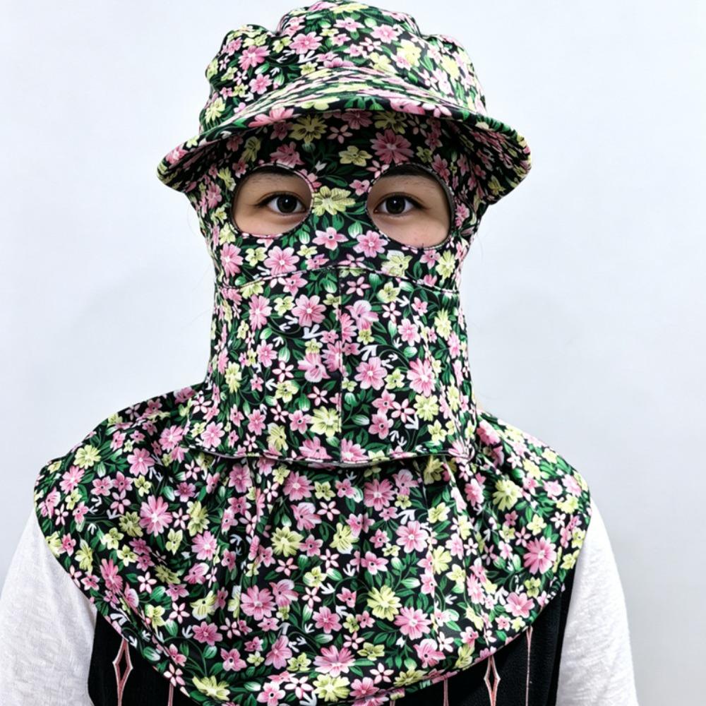 Breathable Full-Face Sun Hat Wide-Brimmed Cycling Cap Hot Woman Bucket Hat Summer Outdoor