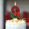 1PC Fashion Party Supplies Birthday Candles Christmas Theme Red Bow Cake Decor 0-9 Number