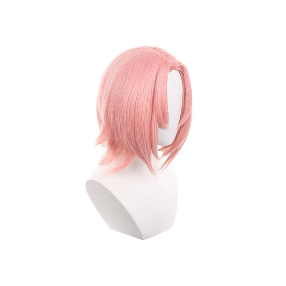 Аниме Косплей Парик Харуно Сакура Короткий Прямой Розовый Синтетические Волосы Парик Для Фестиваля Фрирен Ролевые Реквизиты