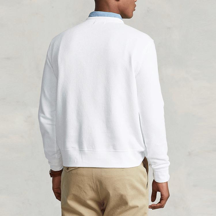 Polo Ralph Lauren Polo Bear And Big Pony Crewneck Long Sleeve Sweatshirt Men sweatshirt White MNPOKNI16821483
