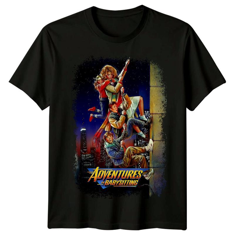 Adventures in Babysitting (1987) Movie Poster Inspired Unisex T-Shirt Retro Tee Unisex