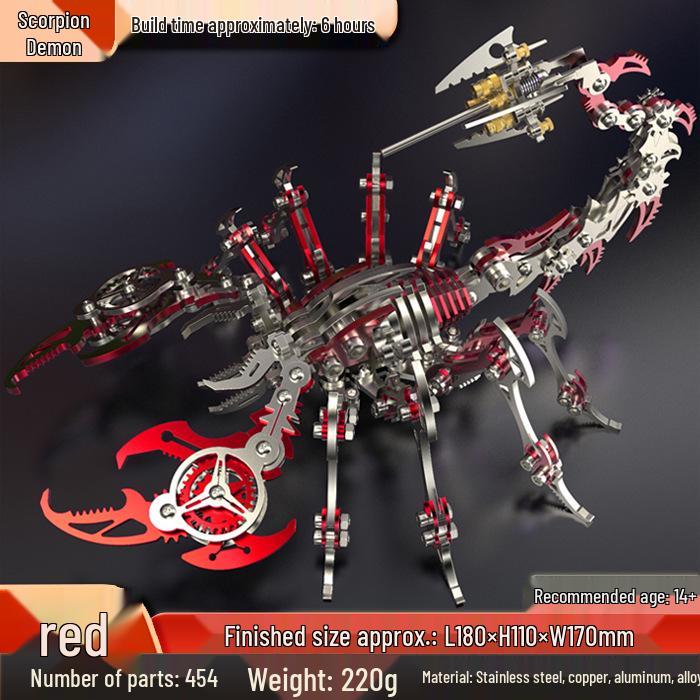 Красочный 3D металлический пазл «Скорпион»: Ручная работа, Подвижный, Креативный Подарок-Игрушка