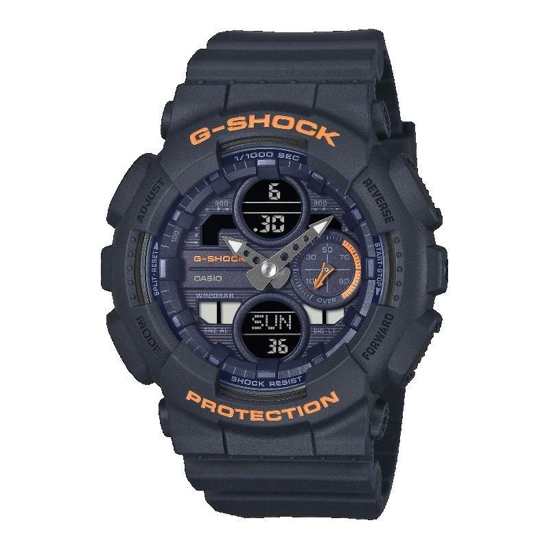 Casio Мужские кварцевые часы с цифровым дисплеем, водонепроницаемые до 200 м, ударопрочные, из смолы GMA-S140-2A2