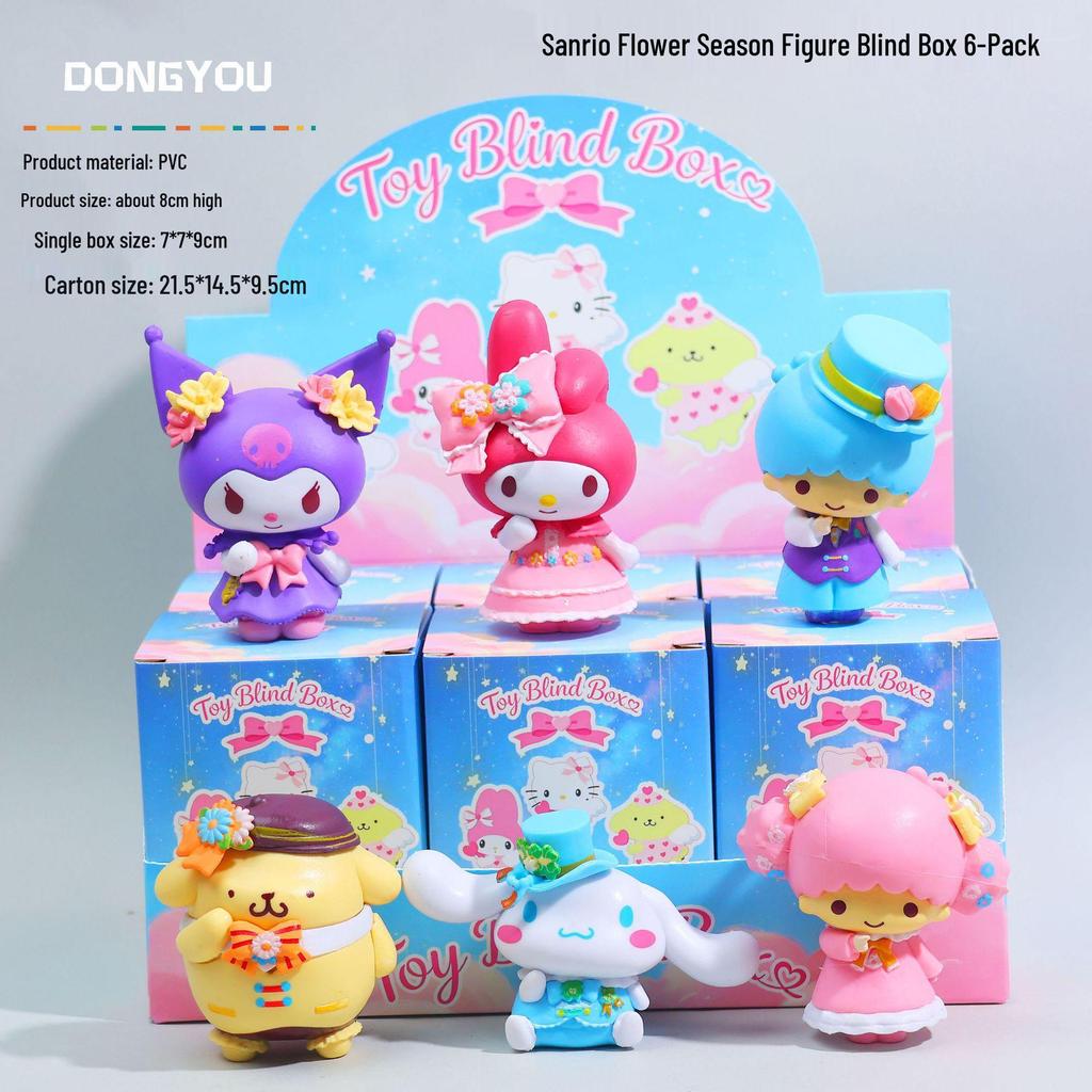 Набор слепых коробок Sanrio Красная клубника: Милые Ручная Роспись Мультяшные Фигурки, Куклы из Автомата с Призами, Девочковые Настольные Украшения в Форме Сердца