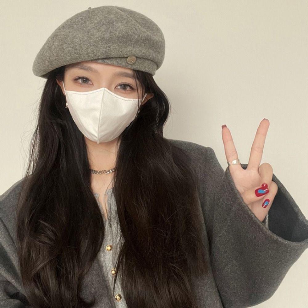 Теплая шерстяная фетровая шляпа, шляпа французского художника, модные шерстяные береты для женщин