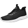 Mens Sneaker Sports Shoes Simple Solid Color Summer New Pattern Mesh Breathable Classic Sneaker Zapatillas Black 46