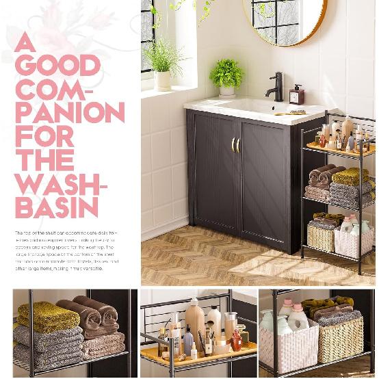 LEEDA 3-ярусные отдельно стоящие многоцелевые стеллажи для хранения, сверхпрочный металлический стеллаж, для демонстрации растений, цветов, принадлежностей для ванной, для кухни, ванной комнаты