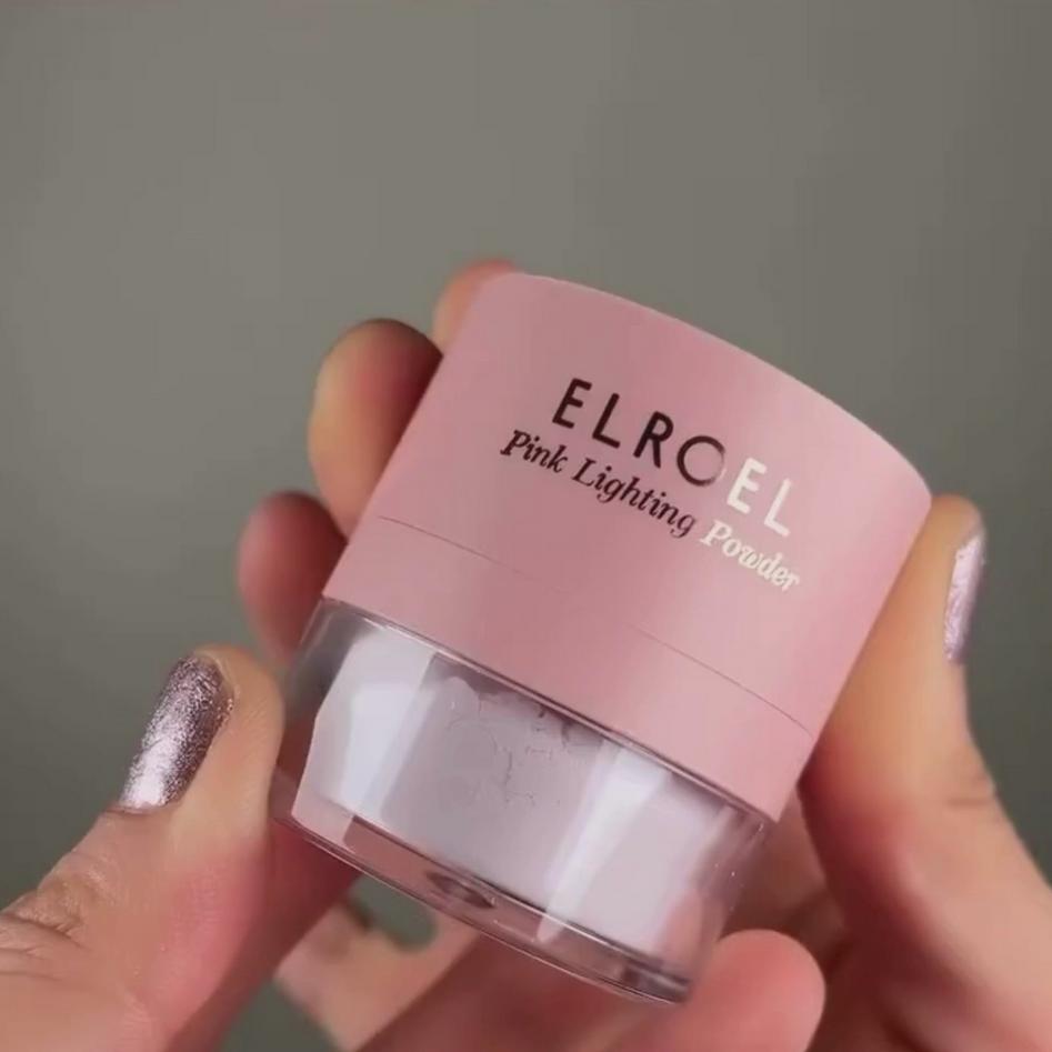 ELROEL Розовая пудра для сияния – 7,2 г / Шелковисто-мягкая пудра, отражающая свет, сияющий финиш, корейская косметика, K-beauty