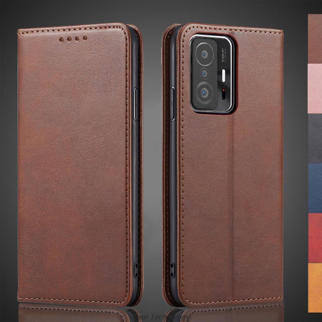 Магнитное притяжение Кожаный чехол для Xiaomi 11T / Xiaomi 11T Pro Кобура Чехол-книжка Чехол Кошелек Сумки для телефона Fundas Coque