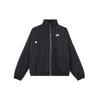 Logo Striped Stand Collar Casual Jacket Women Jacket Black FV6187-010