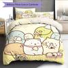 Милый Комплект Постельного Белья с Узором Sumikko Gurashi Одеяло Декор для Дома Подарок (1 пододеяльник + 2 наволочки без наполнителя)