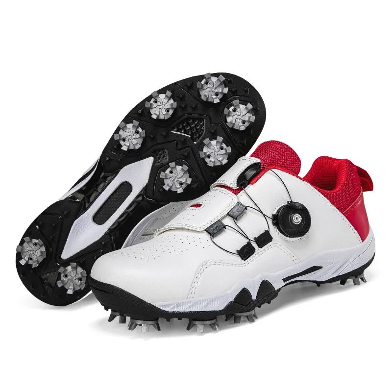 Men Golf Shoes Professional Spikes Golf Sneakers Outdoor Walking Sneakers Comfortable Athletic Footwears