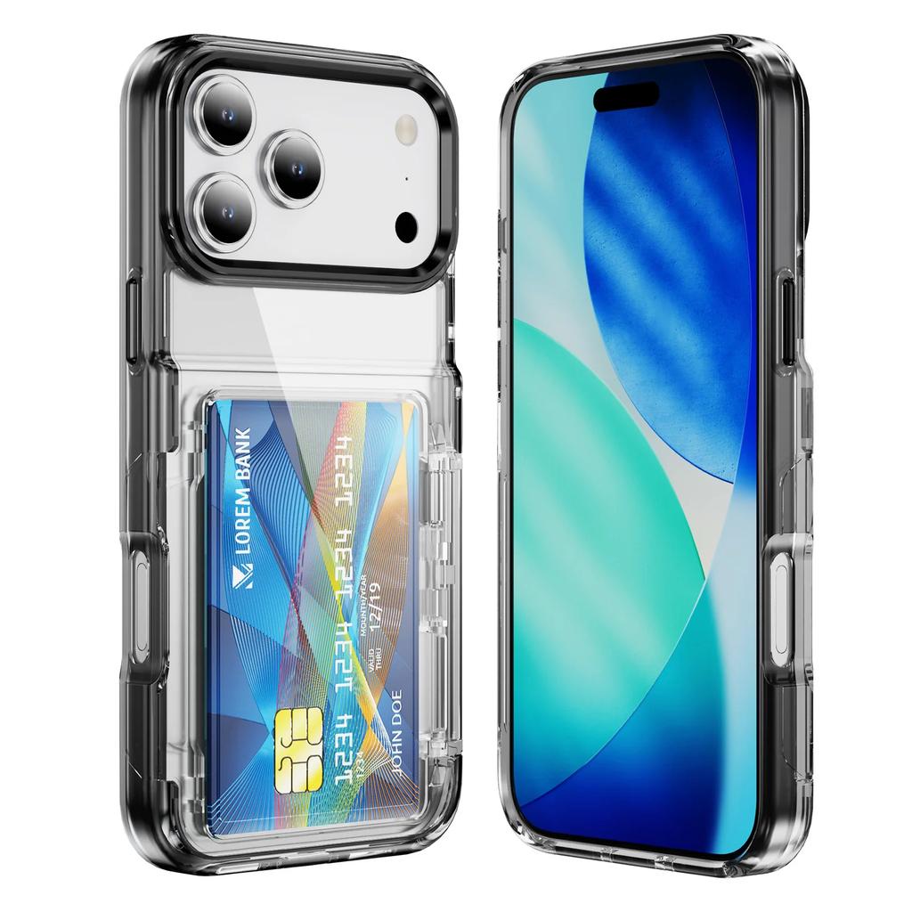 Жесткий акриловый чехол-кошелек для карт для Iphone 17 Pro Max Iphone17 17 Air 12 13 Pro 15 16 14 Plus Iphone15 Iphone16
