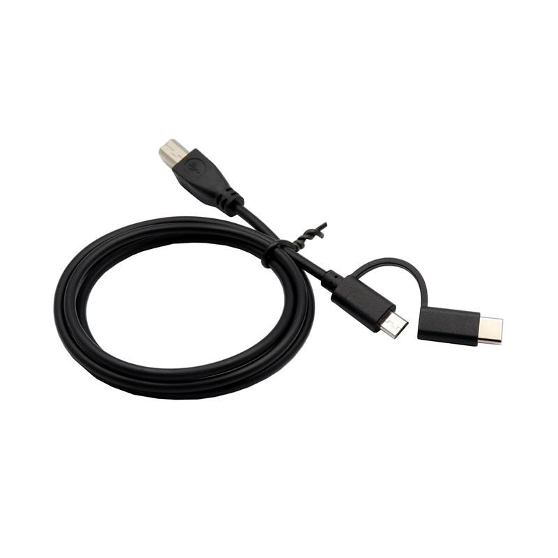 2-в-1 USB-C/Micro USB кабель для принтера и электропианино для Android