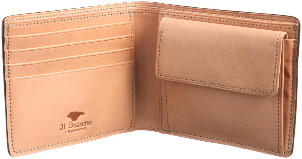 Кошелек-бифолд Ilveset с карманом для монет, черный, 7815004