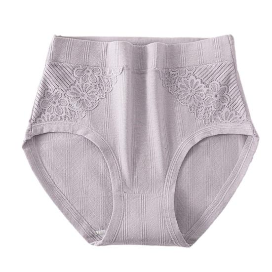 Женское хлопковое нижнее белье Дамские мягкие эластичные трусики с контролем живота Трусики с высокой посадкой Кружевные хипстеры Полностью закрывающие трусы