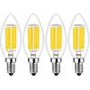 E14 European Base LED Candelabra Light Bulbs 25W Equivalent, 110V 2700K Warm White E14 Led Bulbs 2W 250LM for Turkish Lamp, European Chandeliers,