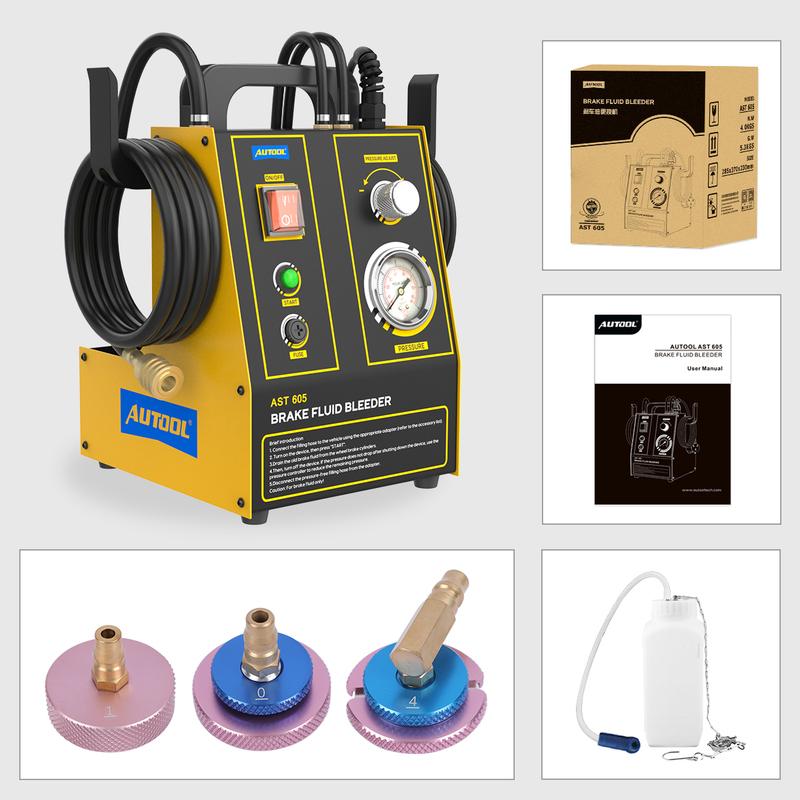 AUTOOL AST605 Brake Oil Changer Exchanger Oil Pump Brake Oil Exchanger Car Brake Purge Oil Pump Automobile Brake Oil Exchanger