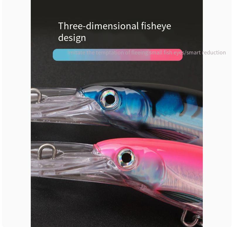 Aotuo Hot Selling 22.5cm 80g Deep Diving Minnow Lure ABS Hard Artificial Bait for Mackerel Trolling