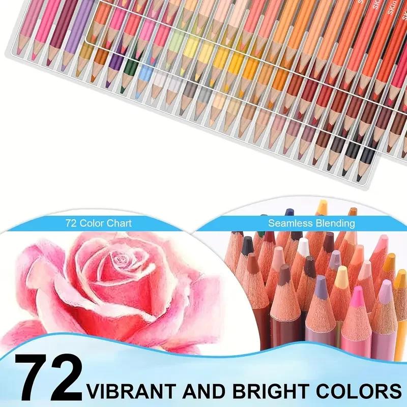 26/50/72 цвета кожи, масляный карандаш, профессиональный набор цветных карандашей для рисования, рисования для детей, студентов, школьных художественных принадлежностей
