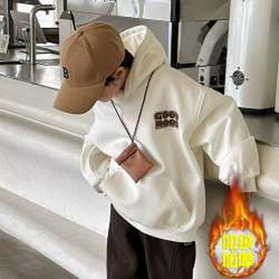 Boys' Long-Sleeve Hooded Sweatshirt - 2023 Korean Style for Autumn/Winter