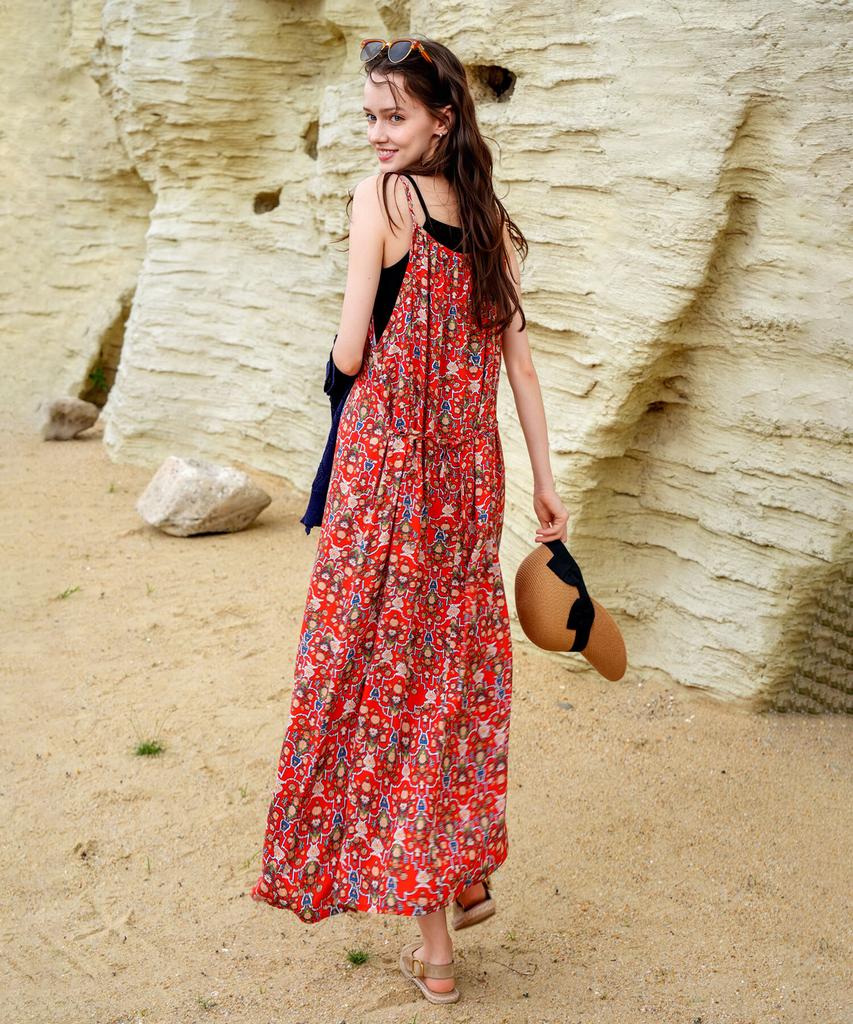 Pigment [Feature] Picnic Shirring Pattern Dress (Ykop260105)