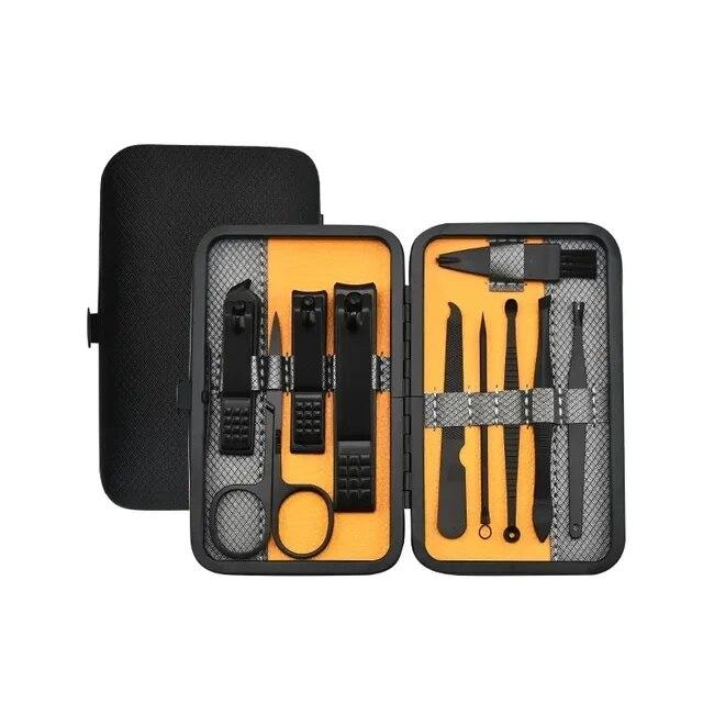 10/15/25 шт. Полный функциональный комплект Профессиональные педикюрные наборы из нержавеющей стали Машинки для стрижки ногтей с портативным чехлом Идея Подарочный маникюрный набор