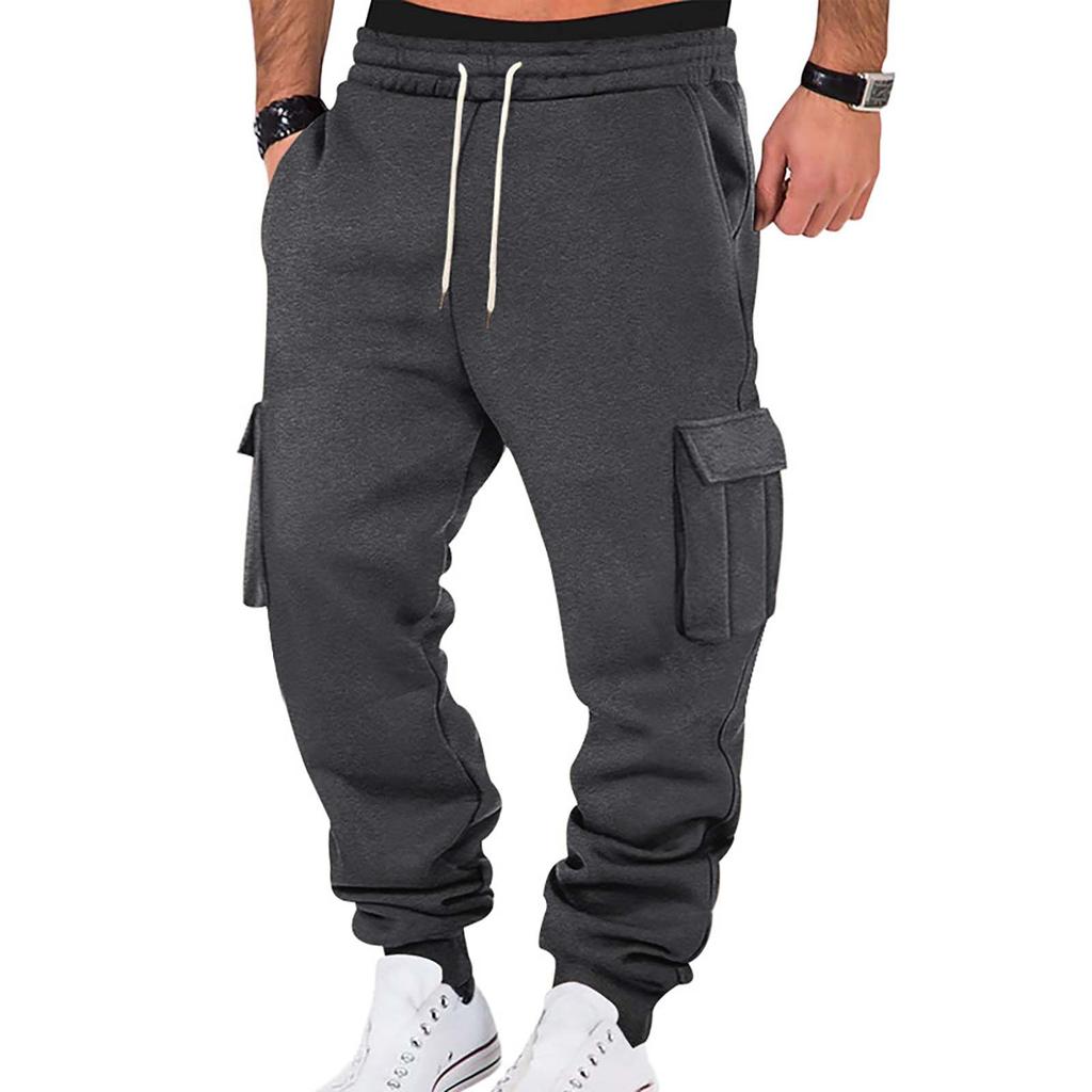 Men's Winter Sports Casual Pants Men's Sports Multi Pocket Work Pants Sweatpants