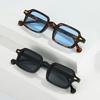 Cool Leopard Pattern Rectangle Frame Sunglasses Fashion Women'S Eyeglasses Men Summer Driving Eyewear Uv400
