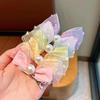 Korean Style Pearl Bow Mesh Hair Clips for Girls