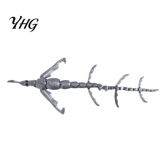 Posable Desktop Ornament 3D Printed Sea Monster Toy, Multi-Joint Articulated Figure, Flexible Mythical Deep Creature PLA Material Decor Fidget