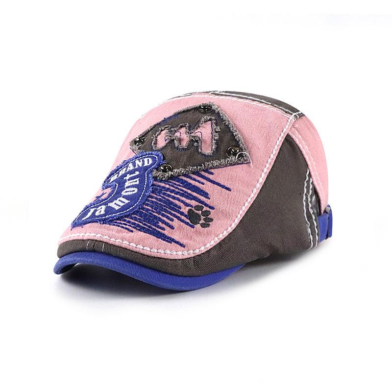 Летние шляпы в стиле ретро с эффектом потертости для мужчин, женщин и детей.: Кепка и бейсболка в британско-корейском стиле