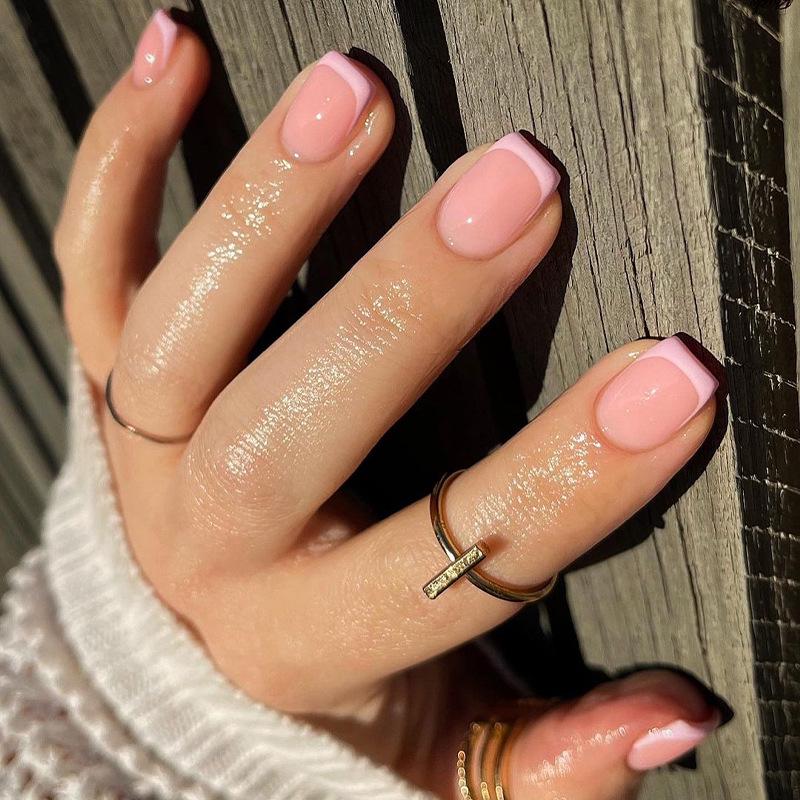 Съемные наклейки для нейл-арта в европейском и американском стиле - Простые, носибельные накладные ногти