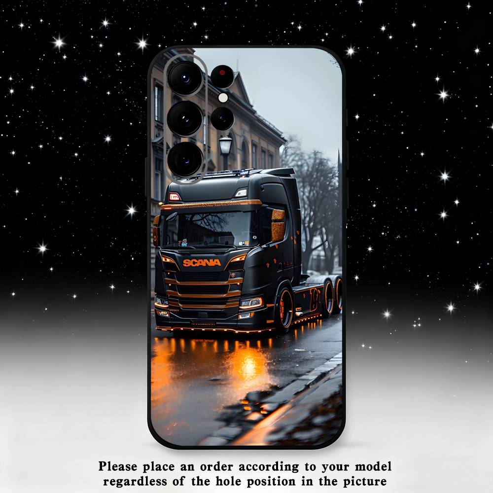S-SCANIA Trucks SA-AB Чехол для телефона Samsung S25, S24, S21, S22, S23, S30, Ultra, S20, Plus, Fe, Lite, Note, 10 Черный Мягкий чехол