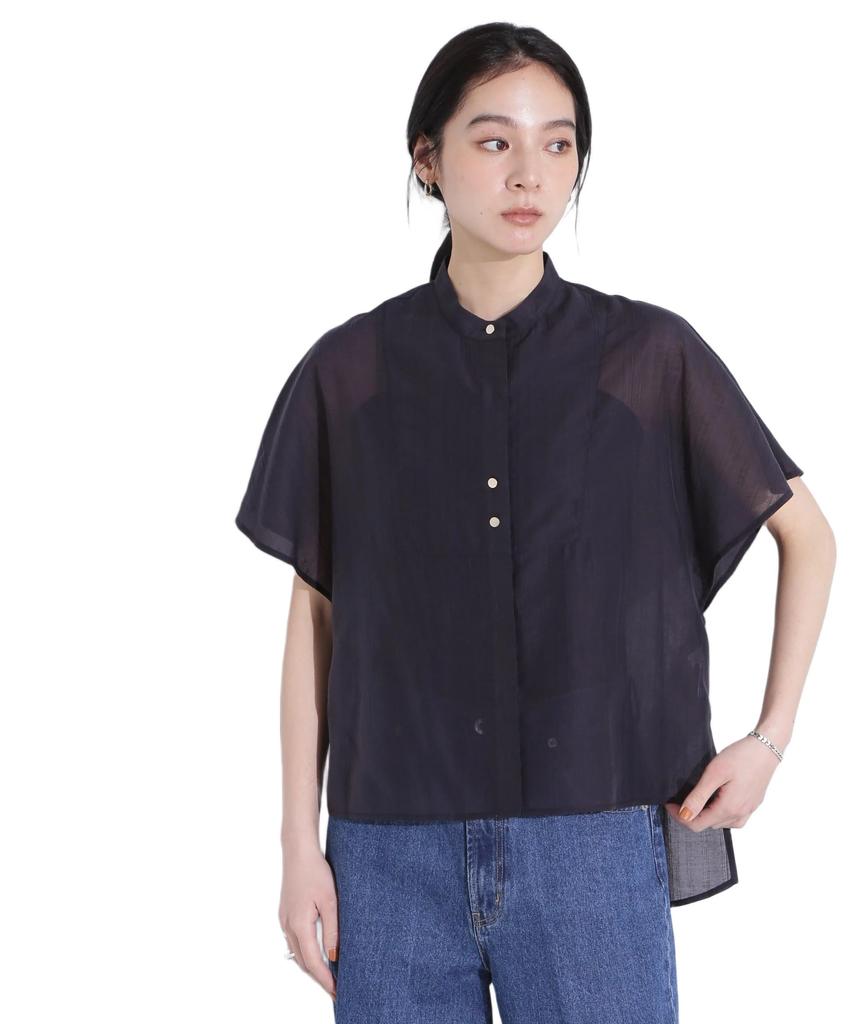 Nano Universe Poncho Design Size F Women's Shirt, 120, Navy, 669-5121311