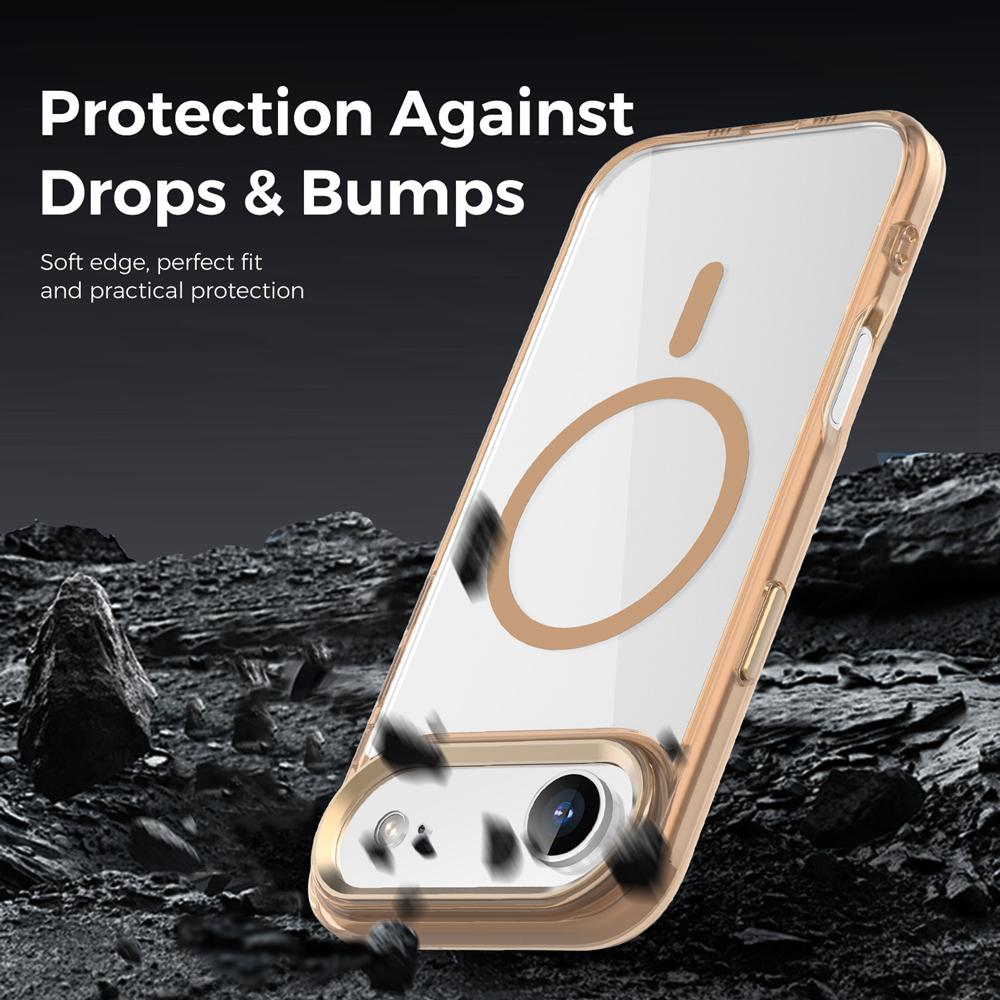 KEYSION Противоударный прозрачный чехол для MagSafe для iPhone 17 17 Air Мягкий ТПУ+ПК Магнитная беспроводная зарядка Телефон HD Прозрачная крышка