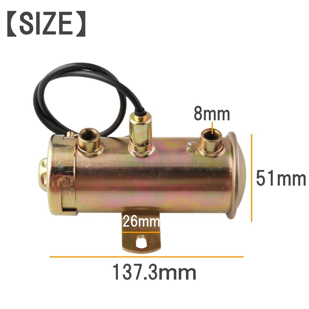SCGEHA Electromagnetic Pump, Fuel Pump, 12 V, Compatible with Carburetors, Weber, Mitsuba, Nismo, etc