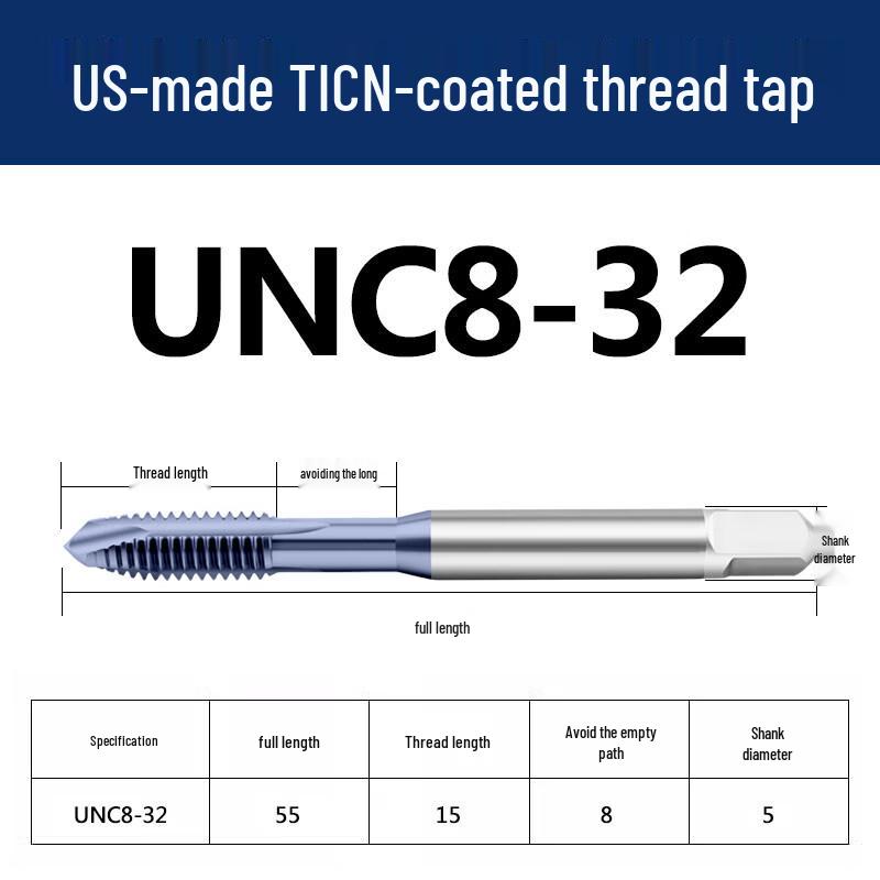Спиральный метчик Jundingying UNC8-32 TICN