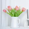 Short Soft Rubber Tulip Bouquet, Home Hotel Bedroom Decoration Flower Arrangement, Home, Simulated Flower