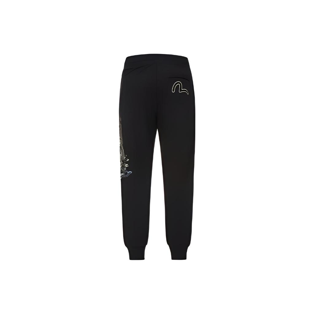 Evisu Спортивные брюки с принтом Комаину Мужские штаны Черный 2ESHTM2SP304XXCT