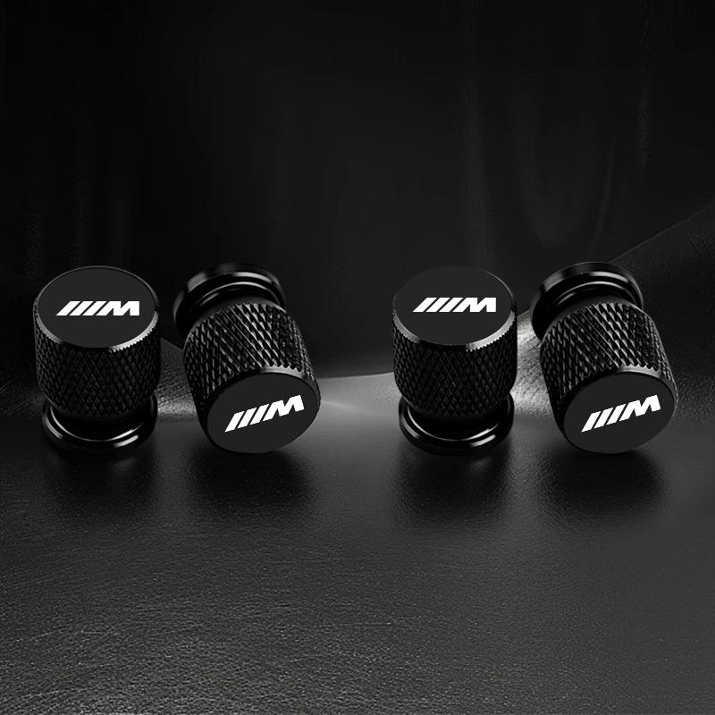 4Pcs Aluminum Car Wheel Tire Valve Caps Tyre Rim Stem Covers Airdust Waterproof For BMW M Performance Logo 1 3 5 Series X1 X3 X5 gjvc84