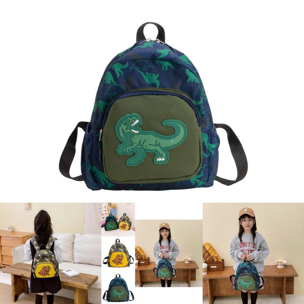 Stylish Childrens Dinosaur School Backpack Charming Nylon Material For Young Students
