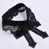 Fashion Lace White Fake Collar Women Detachable Collars for Women Black Lapel False Collars Woman Tie Clothes Accessories