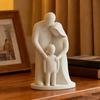 Фигурка семьи из 3 человек, 3D-печатная статуэтка родителей и детей, Минималистичная абстрактная скульптура семьи для декора гостиной, спальни, полки, стола