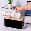 Tissue Box Napkin Holder Case Paper Box Container Bamboo Cover Solid Wood Hotel Storage Box Home Table Decoration